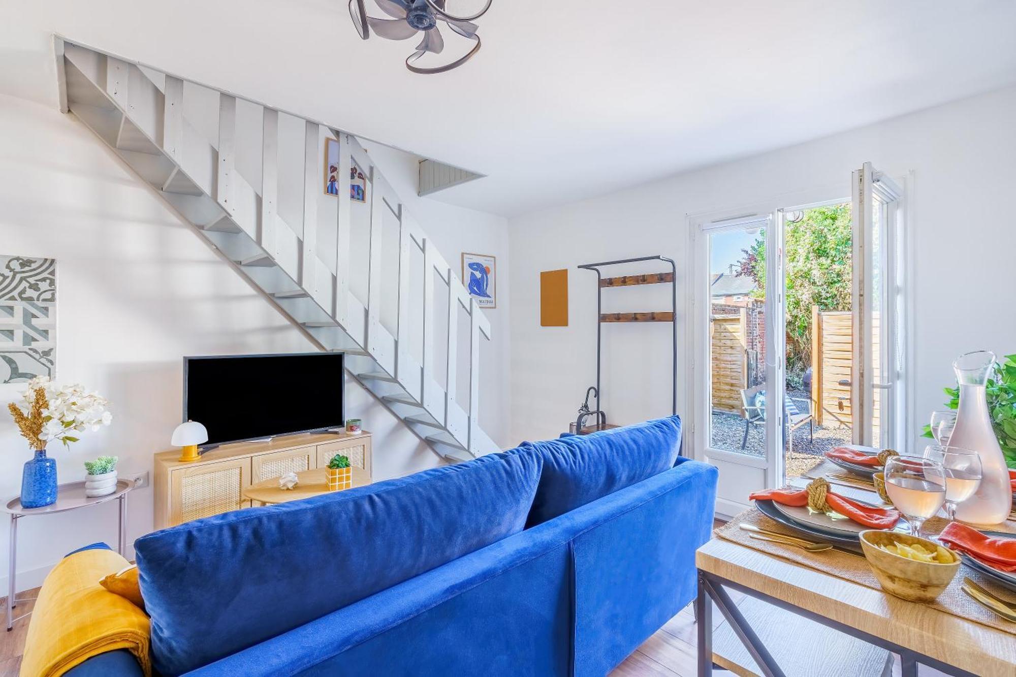 Maisonnette Bleu Horizon Avec Jardin - 2Min Gare - Serenito Homes Saint-Just-en-Chaussee Экстерьер фото